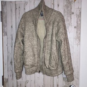 Men's Fleece Lined Sweater Jacket